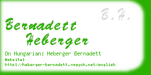 bernadett heberger business card